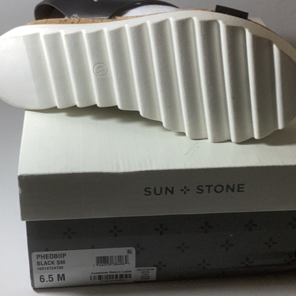 SUN STONE Womens Pheobii Faux Leather Ankle Strap Platform Sandals - Picture 10 of 11